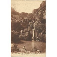 CARTE POSTALE ANCIENNE: ALGERIE, vers 1900. CASCADE DE L'OUED MEFROUCH (TLEMCEN)