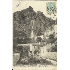 CARTE POSTALE ANCIENNE: MENTON, Vallée du Réal. Pont Saint-Louis. Années 1900