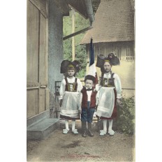 CPA - ALSACE - Enfants Alsaciens - Colorisée - Années 1910