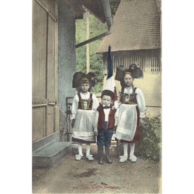 CPA - ALSACE - Enfants Alsaciens - Colorisée - Années 1910