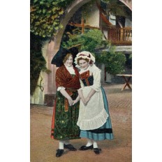 CPA - ALSACE - Tenues Traditionnelles - Colorisée - Années 1910