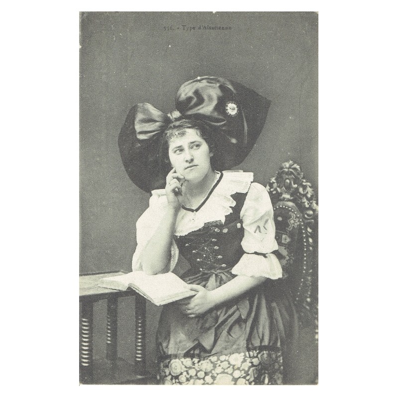 Vieille Carte Postale Alsacienne De 1910 – Gaufrée Avec Soie – Collection