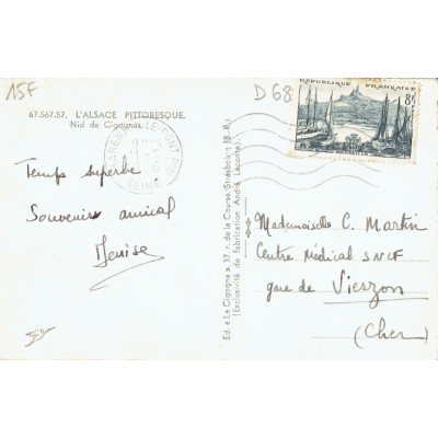 CPA - ALSACE PITTORESQUE - Nid De Cigognes - Années 1950
