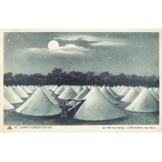 CPA - CAMP d'OBERHOFFEN - La Vie Au Camp - L'Extinction des feux - Années 1920