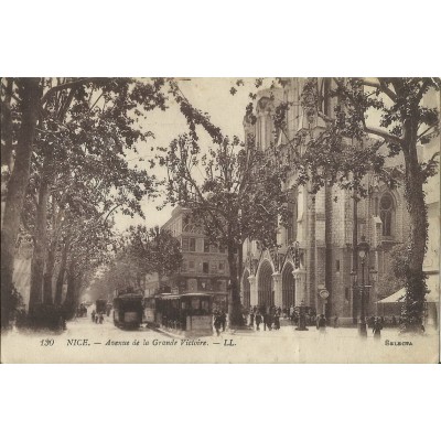 CPA - NICE, Avenue de la Grande Victoire, vers 1920.