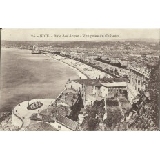 CPA - NICE, LA BAIE DES ANGES (prise du Chateau), vers 1910.