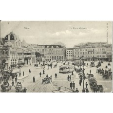 CPA - NICE, La Place Masséna en 1900.