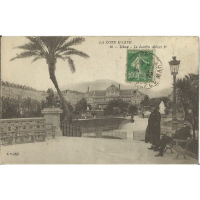 CPA - NICE, Le Jardin Albert 1er. vers 1920.
