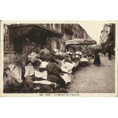 CPA - NICE, LE MARCHE AUX FLEURS vers 1940.