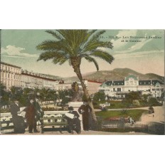 CPA - NICE, LES NOUVEAUX JARDINS, LE CASINO (couleurs), vers 1910.