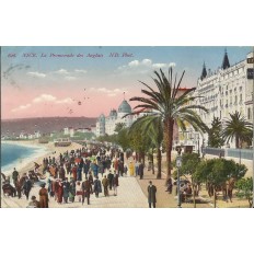 CPA - NICE, PREMENADE des Anglais (couleurs), vers 1910.