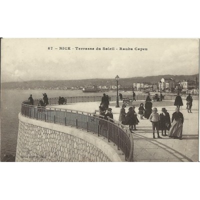 CPA - NICE, TERRASSES DU SOLEIL. RAUBA CAPEU. années 1910.