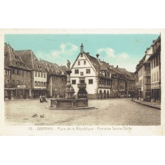 CPA - OBERNAI - Place De La République - Fontaine De Sainte Odile - Années 1920