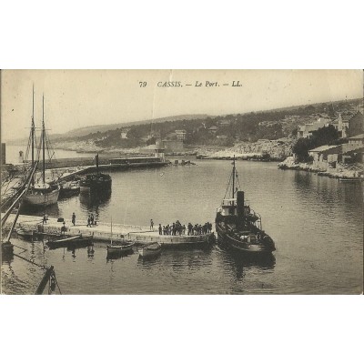 CPA: CASSIS, LE PORT, VERS 1900.