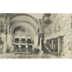 CPA: AIX-LES-BAINS. LE HALL DU CERCLE. Années 1900.