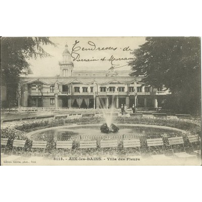 CPA: AIX-LES-BAINS. VILLA DES FLEURS vers 1900.