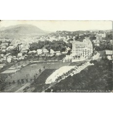 CPA: AIX-LES-BAINS. VUE GENERALE PRISE DE LA ROCHE DU ROI. ANNEES 1900.