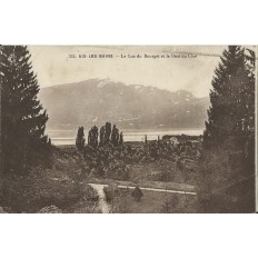 CPA: AIX-LES-BAINS.LAC DU BOURGET ET DENT DU CHAT. Années 1900.