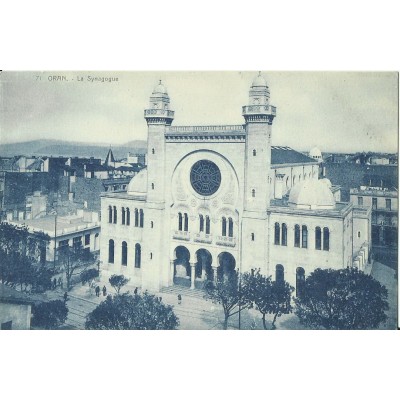 CPA: ALGERIE, ANNEES 1910. ORAN, LA SYNAGOGUE.