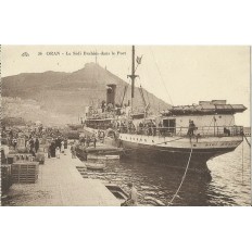 CPA: ALGERIE, ANNEES 1910. ORAN, LE SIDI BRAHIM DANS LE PORT.