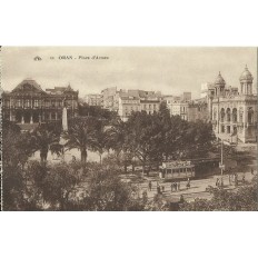 CPA: ALGERIE, ANNEES 1910. ORAN, PLACE D'ARMES,