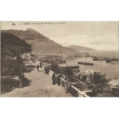 CPA: ALGERIE, ANNEES 1910. ORAN, PROMENADE DE LETANG ET LE PORT.