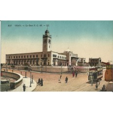 CPA: ALGERIE, vers 1900. ORAN, LA GARE.