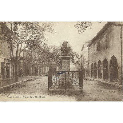 CPA: CAVAILLON, PLACE CASTILLE-BLAZE, années 1920.