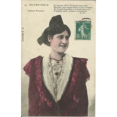 CPA: EN PROVENCE, COSTUME PROVENCAL , 1900.