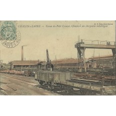 CPA: LE CREUSOT (71) , USINES DU PETIT CREUSOT, CHANTIERS DES CHARPENTES METAL