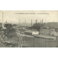 CPA: LE CREUSOT (71) , USINES SCHNEIDER. LA FONDERIE D'ACIER.