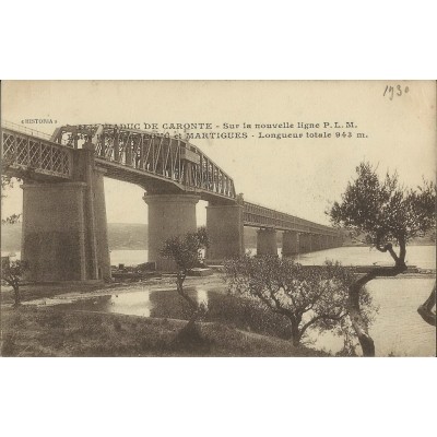 CPA: LE VIADUC DE CARONTE, vers 1930.