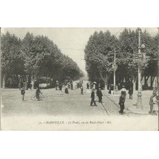 CPA: MARSEILLE ANNEES 1910, LE PRADO (VU DU ROND-POINT).