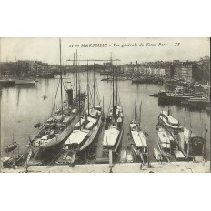CPA: MARSEILLE ANNEES 1910, VUE GENERALE DU VIEUX PORT.