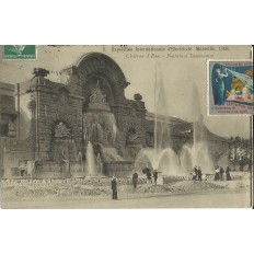 CPA: MARSEILLE, 1908 EXPOSITION INTERNAT. D'ELECTRICITE.FONTAINES LUMINEUSES.