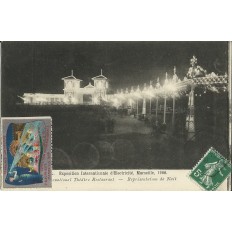 CPA: MARSEILLE, 1908 EXPOSITION INTERNAT. D'ELECTRICITE.REPRESENTAT.DE NUIT.