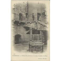 CPA: MARSEILLE, CHATEAU D'IF, INTERIEUR DE LA COUR, ANNEES 1900.
