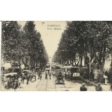 CPA: MARSEILLE, COURS BELSUNCE ANIME, ANNEES 1910.