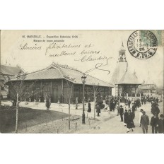 CPA: MARSEILLE, EXPOSITION COLONIALE 1906, LA MAISON DE REPOS ANNAMITE.L