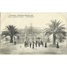 CPA: MARSEILLE, EXPOSITION COLONIALE 1906,AFRIQUE OCCIDENTALE FRANCAISE.ANIMEE.