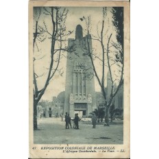 CPA: MARSEILLE, EXPOSITION COLONIALE 1908. TAMPON EXPOSITION.