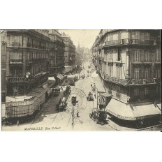 CPA: MARSEILLE, LA RUE COLBERT, DANS LES ANNEES 1910/20.