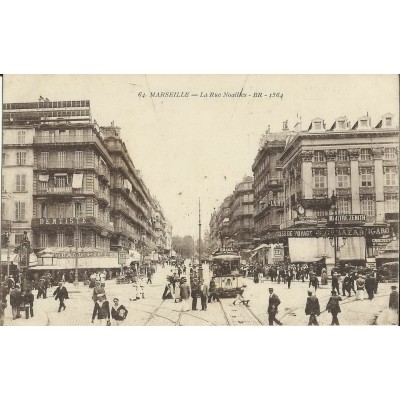CPA: MARSEILLE, LA RUE DE NOAILLES, ANNEES 1910.