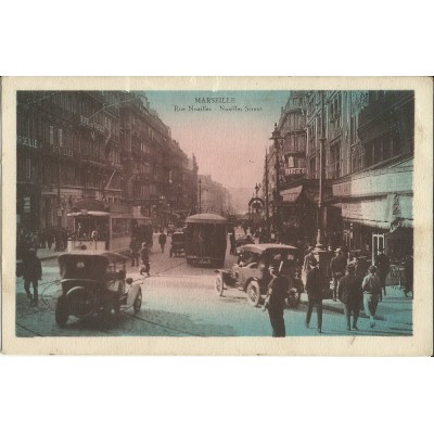 CPA: MARSEILLE, LA RUE NOAILLES, ANIMATION. ANNEES 1920.