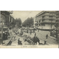 CPA: MARSEILLE, LE COURS BELSUNCE ANIME , VERS 1900.