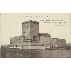 CPA: MARSEILLE, LE FORT ST-JEAN, ANNEES 1900.