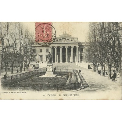 CPA: MARSEILLE, LE PALAIS DE JUSTICE. ANNEES 1900