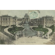 CPA: MARSEILLE, LE PALAIS LONGCHAMP , ANNEES 1900.