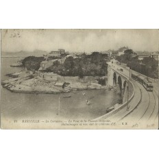 CPA: MARSEILLE, LE PONT DE LA FAUSSE-MONNAIE / MALMOUSQUE, ANNEES 1910