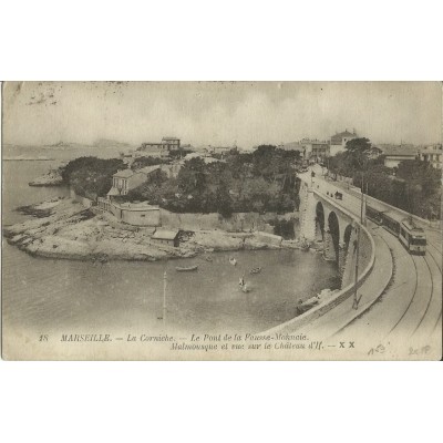 CPA: MARSEILLE, LE PONT DE LA FAUSSE-MONNAIE / MALMOUSQUE, ANNEES 1910